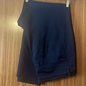 Worn 4 times, gently, pair of Love & Legend dark stretch jeans w/ zipper detail.